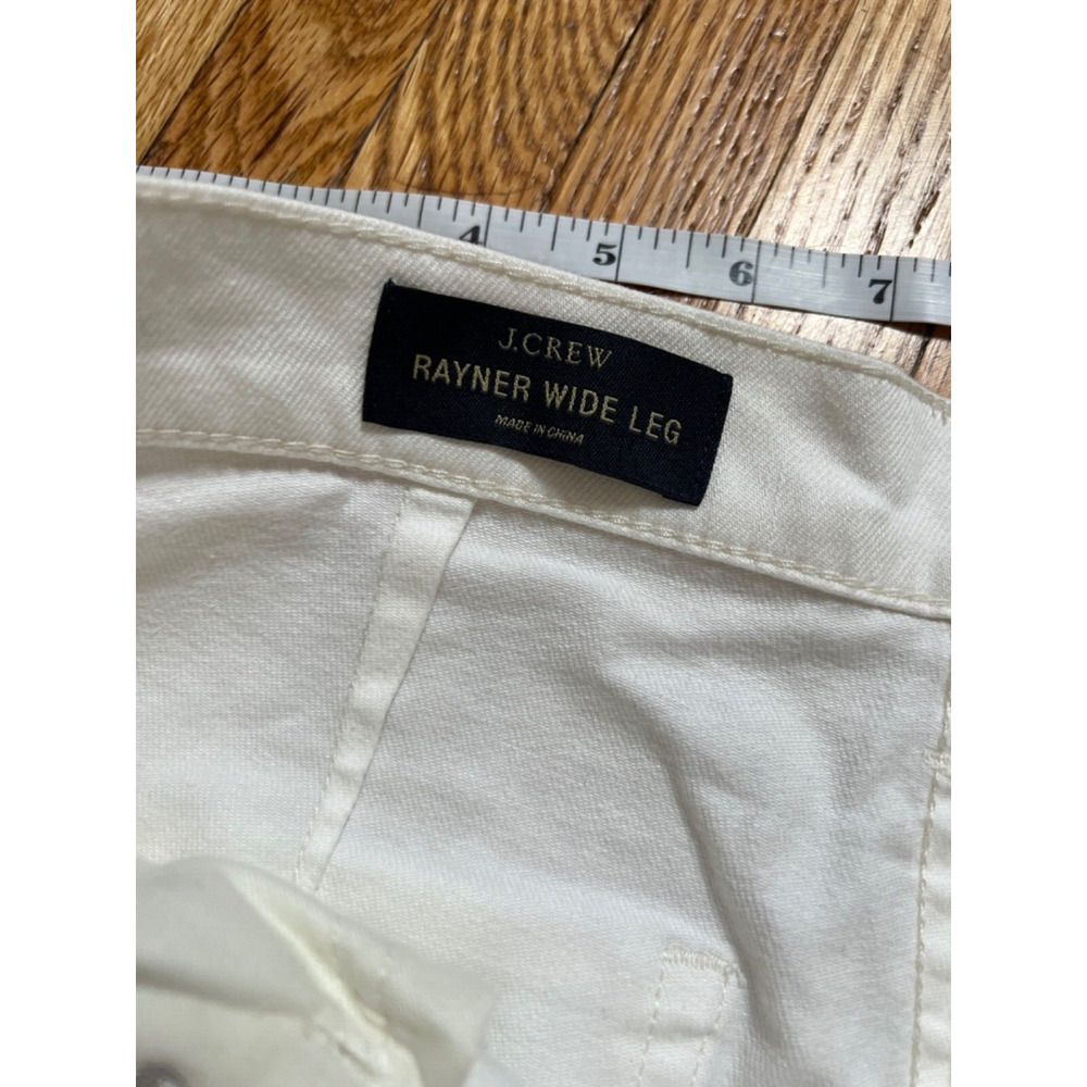 J.Crew Essential Wide Rayne Leg Pants Size 31 Pockets White - Picture 5 of 6